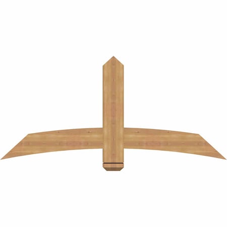 Ekena Millwork Bellingham Timber Gable Bracket, Western Red Cedar, 60"W x 27"H x 3 1/2"D x 5 1/2"F, 11/12 Pitch GBW060X27X0406BEL00SWR